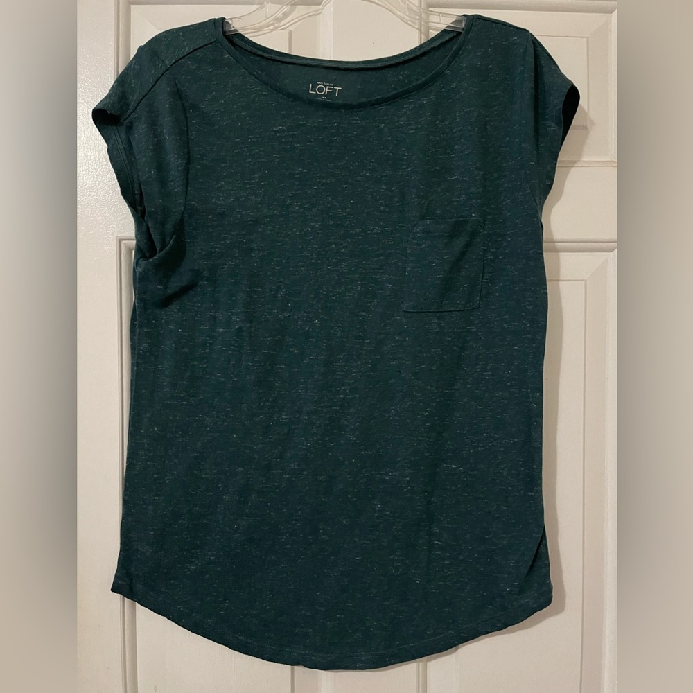 LOFT Dark Green Short Sleeve Tee